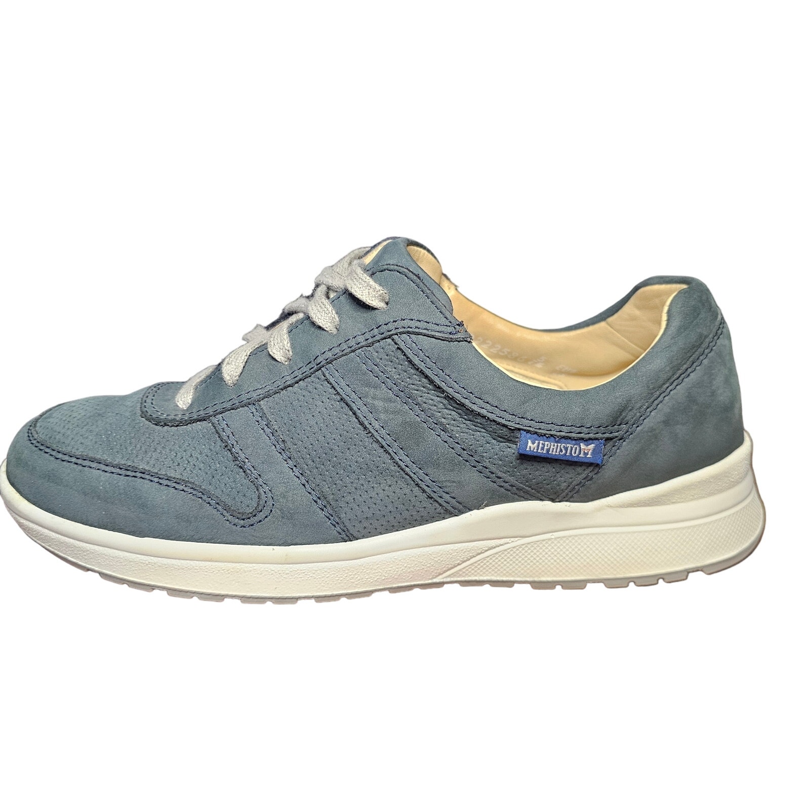 Mephisto Nubuck Comfort Shoes Sneakers Rebeca Denim 7.5 Euc Retail $219